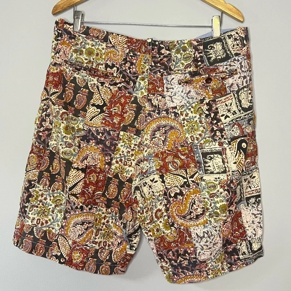 J Crew Patterned Bohemian Vintage Style Drawstring Shorts 36